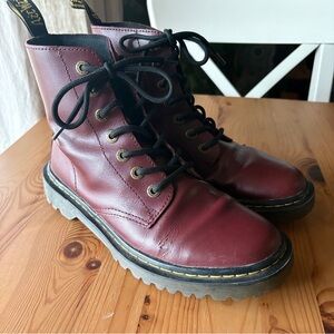 Dr. Martens 1460 Pascal boots in burgundy, size 8/39